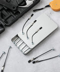 Magnetic Helping Hands Soldering Station With 12 Flexible Clips And Steel Storage Box All In One Magnetic Workstation Silver Finish