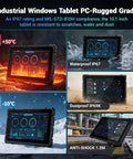 Built Like A Tank Rugged Tablet PC Running Windows 11 Pro On A Crisp 10.1 Inch Sunlight Readable Screen resists mud and rain.