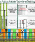 No Dig Animal Barrier Fence Kit 27ft Long 17in High Garden Border Fence with 25 rustproof metal panels stops animals.