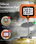 Hands Free Digital Candy Thermometer With Pot Clip, 10 Inch Stainless Steel Probe, Easy LCD Display over boiling pot