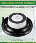 Front view of Gulfmew 1'' PGV irrigation valve diaphragm replacement with white diaphragm and black housing