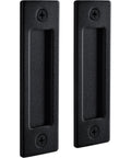 Matte Black Sliding Barn Door Handles Set With Included Hardware Kit, Easy Surface Mount Installation, Durable Metal Pull Handles For Interior Barn Doors, Smooth Operation And Modern Cohesive Style, 1 Pack