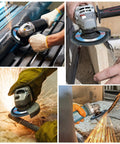 Flap discs 4.5 in for angle grinder, 40 grit zirconia Type 29, 7/8 in bore, 10-pack for wood/metal sanding.