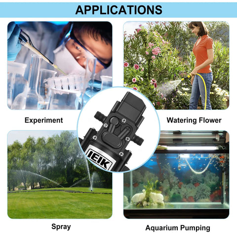 Applications of Beefy 12V Diaphragm Water Pump For Sprayers And RVs Self Priming 116 PSI 5 LPM 1.35 GPM Flow.