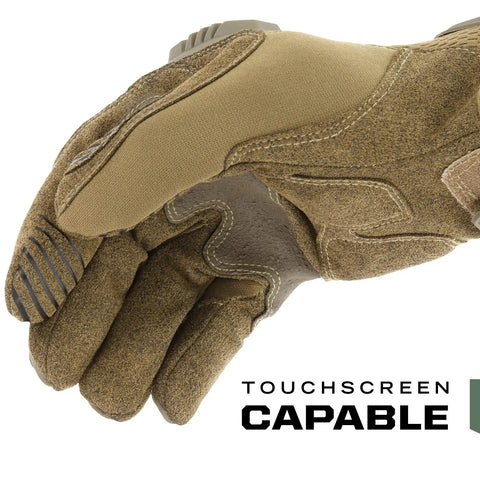 Touchscreen detail of M-Pact Tactical Gloves With Secure Fit, Touchscreen Capable Dexterity, 0.8mm Synthetic Leather, Brown, Large
