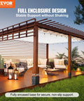 Hella Durable Heavy Duty Post Brackets 4 Pack Matte Black Wood Column Base Connectors For Deck Railing And Pavilion Support Built Damn Tough For Seamless Outdoor Projects in a full enclosure design with stable support.