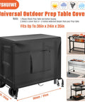 36 Inch Outdoor Prep Table Cover Heavy Duty Waterproof All Weather Shield For Portable Tables And Storage Carts installed