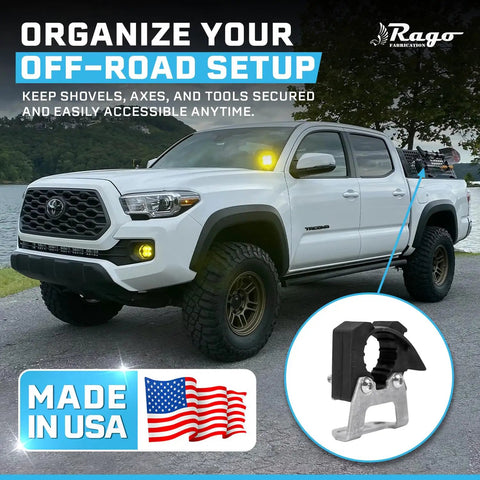 Ride Ready Aluminum Molle Panel Mounts With Quick Fist Clamps Lock In Gear For Add Offroad And Dv8 Rack Shovels Axes Trail Tools Cnc Machined Organizer Bracket on off-road truck
