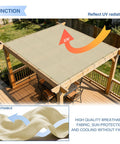 20x40 Sun Shade Sail Straight Edge Rectangle Canopy With D Ring Grommets UV Block for outdoor pergola showcasing breathability