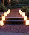 White Plastic Luminaria Lanterns Pack Of 100 With Printed Design For Indoor And Outdoor Use All Weather Ready Pathway Lighting