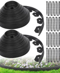 2 Inch By 100 Foot Landscape Edging Border With 150 Spikes, Flexible Plastic Edging For Landscaping, No Dig Garden Border Kit, roll with spikes