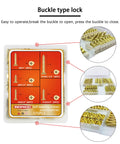 Hella Sturdy Brass Plated Wood Screw Assortment Kit Featuring Phillips Flat Heads And Drywall Compatible Self Tapping Design For Zero Sweat Indoor Outdoor Carpentry Build Out Projects 175 Piece Pack with labeled compartments.