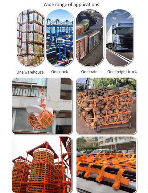 Rugged Cargo Lifting Net For Secure Transport And Construction Tasks 200x200 Cm 2 Ton Capacity 15 Cm Grid versatile applications