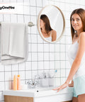 Stainless Steel Towel Bar 24 Inch Matte Black Finish Wall Mounted Bathroom Towel Rack Rustproof SUS304 with white towel
