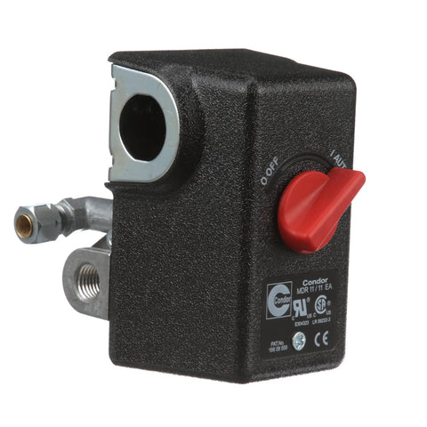 MDR11LC2E 120 To 150 PSI Pressure Switch With 25 To 65 PSI Differential, 1 Quarter Inch NPT Manifold, side view