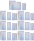 Image showing 30 glitter bubble mailers, tear-resistant shipping bags for jewelry, makeup gifts, and small items, arranged in rows.