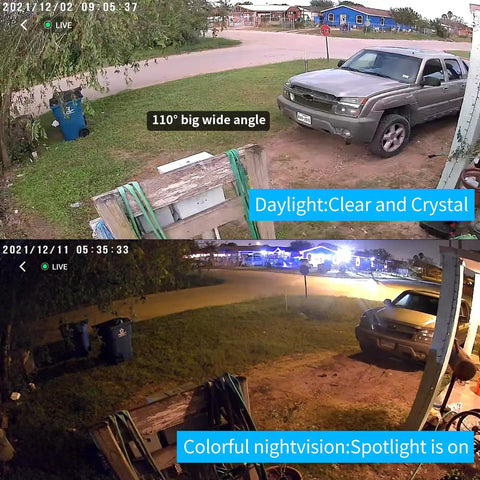 Wireless Outdoor Security Camera With Rechargeable Battery, WiFi AI Motion Detection, 1080P Full HD, Day and Night Vision View