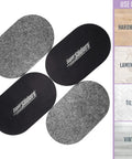 XL Oval Felt Furniture Sliders For Hard Surfaces Set Of 4 Reusable Anti Slip Moving Pads in gray for floors
