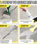 Step-by-step guide using High Elasticity Self Leveling Concrete Crack Filler For Driveways, Walkways And Patios, Waterproof Slab Repair Sealant, Flexible Cement Crack Repair For Indoor And Outdoor Surfaces In Grey, 1.5 Lb.