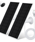 Solar Panel Charger For Google Nest Camera 2 Pack Upgraded Outdoor Indoor Battery Version Flexible Panels With IP65 Waterproof 13.1 Ft Charging Cable Included
