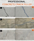 Before and after image showing cracks sealed by Concrete Crack Filler That Self Leveling And Waterproof Sealant For Driveways, Patios.