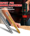Man using drill with 18 Piece Screw Extractor Set and Left Hand Drill Bits for removing stripped screws and damaged bolts.