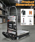 Product dimensions of Boss Level Electric Stair Climbing Dolly With 1200W Motor And 880 Lbs Capacity Tank Track Hand Truck.