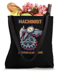 Caliper Gear Tote Bag For Machinists And Tool Junkies 16 By 16 Inch Lightweight Polyester Canvas Tote With Reinforced Bottom