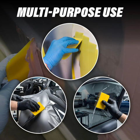 Bulk 100 Pack Yellow 4 Inch Auto Body Filler Spreaders for Putties Glazes Caulks and Paint Easy Application Reusable Plastic Spreader for Automotive Repairs and DIY Projects used on car panels and glass