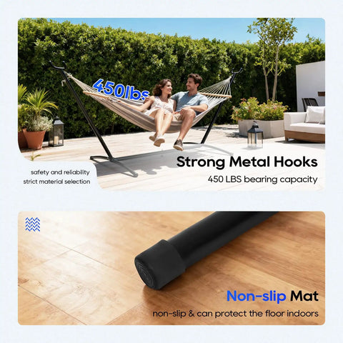 9 Foot Heavy Duty Portable Hammock Stand Steel Frame For Backyard Patio Or Indoor Use With Carrying Case No Hammock Included