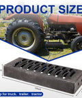 Beefy Tire Mounted Tractor Step With Non Slip Grip For Farm Rig, Trailer And Pickup Work Truck, Heavy Duty Steel Platform 12 X 4.75 Inch