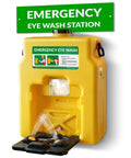 14 Gallon Portable Eye Wash Station With Wall Mount OSHA Compliant Emergency Eyewash Kit Featuring Dual Spray Nozzles And Mirror