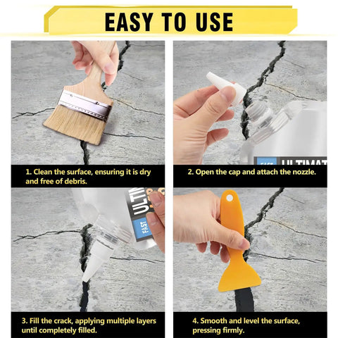 Steps to use Self Leveling Asphalt Crack Filler For Driveways And Roads 17.6 Fl Oz High Elasticity Blacktop Sealant