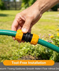 Ditch Leaky Hoses And Get This Ultimate Garden Hose Repair Kit With 3 Durable Fittings For All Your 1/2 Inch To 3/4 Inch Water Lines That Make Splicing And Extending A Total Piece Of Cake For Any Outdoor DIY Project, tool-free hose splice