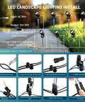 Installation guide for 12W RGBW Low Voltage Outdoor Landscape Lights With Remote For Trees, Pathways, Yards And Patios, Color Changing Garden Spotlights To Create Party Vibe, 12V/24V Uplights, Easy Install, 8 Pack