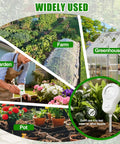 6 In 1 Digital Soil Tester with dual screen display used in garden, farm, greenhouse, pot; showing its wide application in various settings.