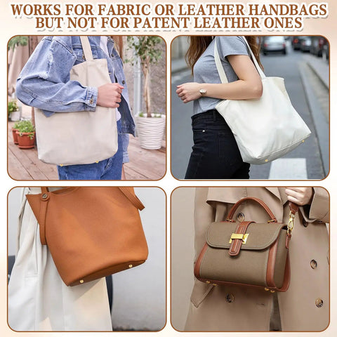 Magnetic Purse Feet For Handbags 4 Pack No Hole Design Metal Bag Feet Protectors attached to fabric and leather bags