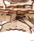 Eco Friendly 585-Piece 3D Windmill Puzzle Kit With Moving Parts, Wooden Model Build Set For Adults And Kids, close-up gear detail