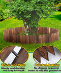 Wooden Garden Edging Border Kit No Fuss Pine Flexible Landscape Border 13.1ft By 11.8in Weatherproof Outdoor Fence installed
