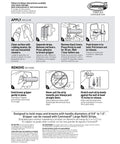 Instruction manual for Smooth Broom And Mop Gripper Organizer With Adhesive Strips For Damage Free Hanging Holds Up To Four Pounds.