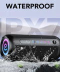 Portable Bluetooth Speaker With Bluetooth Five Four 30W Dual Speakers And Two Point Oh Channel Sound Deep Bass Thirty Hour Playtime Colorful RGB Lights IPX Seven Waterproof True Wireless Stereo TWS Pairing