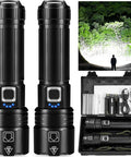 Rechargeable LED Flashlight 80000 Lumens Ultra Bright Handheld Flashlight With 5 Modes IPX6 Waterproof for camping and hiking