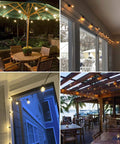 120 Foot Outdoor String Lights With G40 Edison Globe Bulbs, 126 Bulbs Plus 6 Spares, UL Listed Waterproof Hanging Lights For Porch, Patio