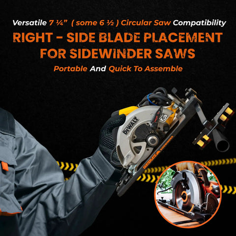 Precision Rolling Cut Guide For Right Blade Circular Saws Transforms Your Sidewinder Into A Slick Straight Line Machine with circular saw.