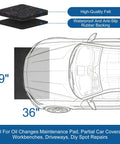 Garage Oil Spill Mat 36 By 59 Inches Dual Layer Absorbent Felt Top With Rubber Backing Waterproof Non Slip Reusable Maintenance Pad