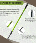 Handy Tiny Garden Rake With Telescoping Handle 27 To 39 Inches Non Slip Grip Elderly Friendly Mini Rake, features and design details
