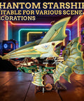Transparent Wing Phantom Starship Build Kit Dope Futuristic Mechanical Design Steampunk Sci Fi Style Model on table