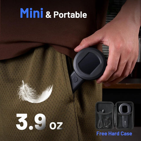 Handheld Digital Microscope With 2 Inch LCD Screen, 100X Coin Magnifier and Jewelry Loupe, Lighted Trichome Magnifying Glass, Handy Pocket Friendly and Portable for Collectors, Easy Share Live View for Coins, Gems, Jewelry, and Error Coins. Mini 3.9 oz device in hand