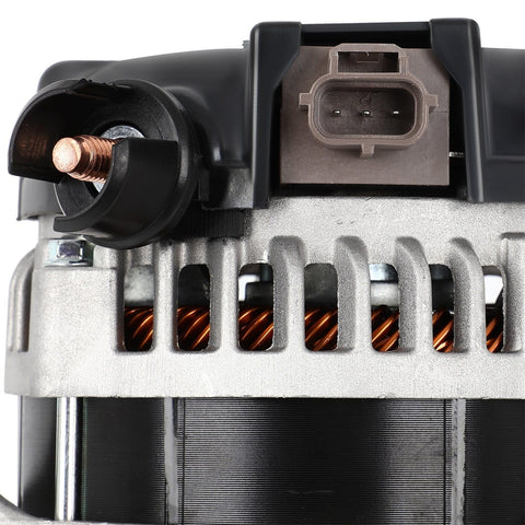 Close-up of Beefy 12V 150Amp Alternator With S6 Pulley For Ford Expedition 2009 2010, Ford F150 2009 2010, Lincoln Navigator 2009 2010