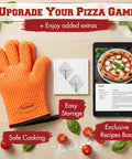 Silicone Pizza Oven Gloves That Handle 500F Like A Boss Waterproof Oven Mitts For Indoor And Outdoor Ovens Non Slip Grip